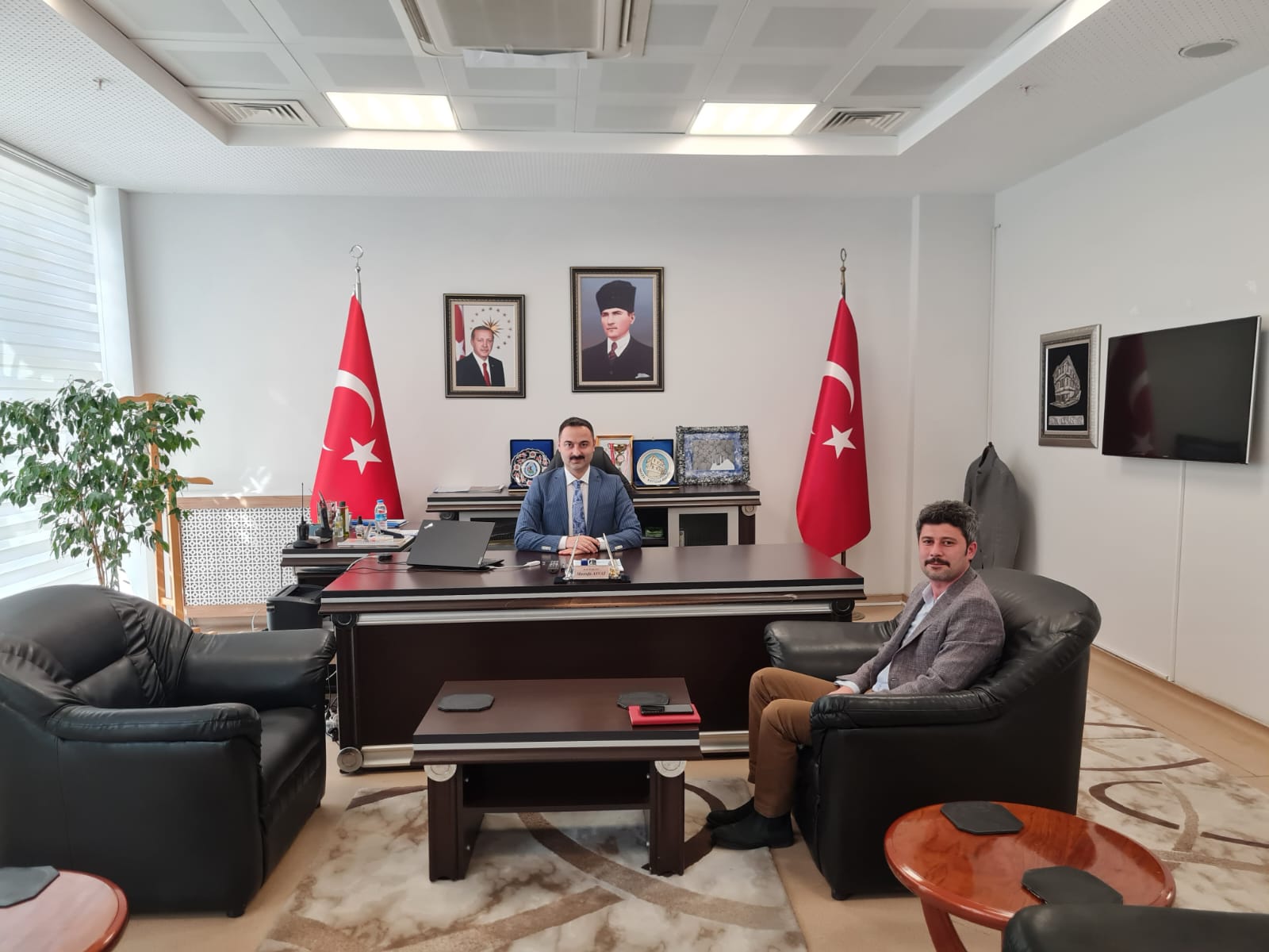 Birlik Müdürümüz Serdar ÇOLAK, Havza Kaymakamı Mustafa AYVAT'ı Ziyaret Etti